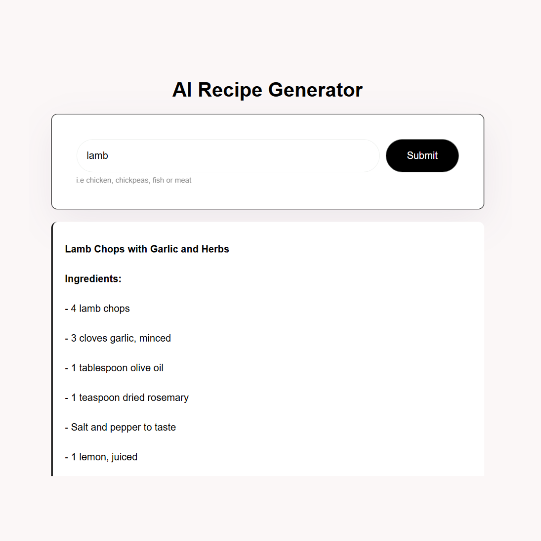 recipe generator